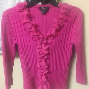 Beautiful pink sweater!